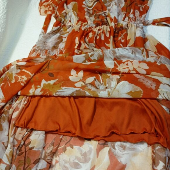 Kate & Lily Maxi Dress Womens Petite Floral Wrap 6P Sleeveless Lightweight - Picture 7 of 10